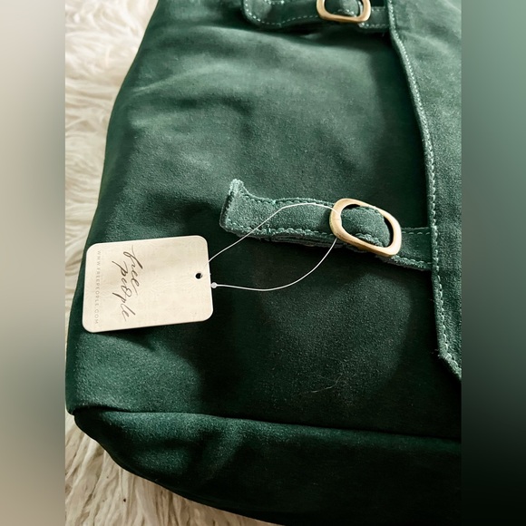 FREE PEOPLE Zahara Suede Messenger Bag / Enchanted Forest - Picture 14 of 16